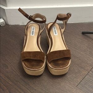 Steve Madden Brown Platform Sandals